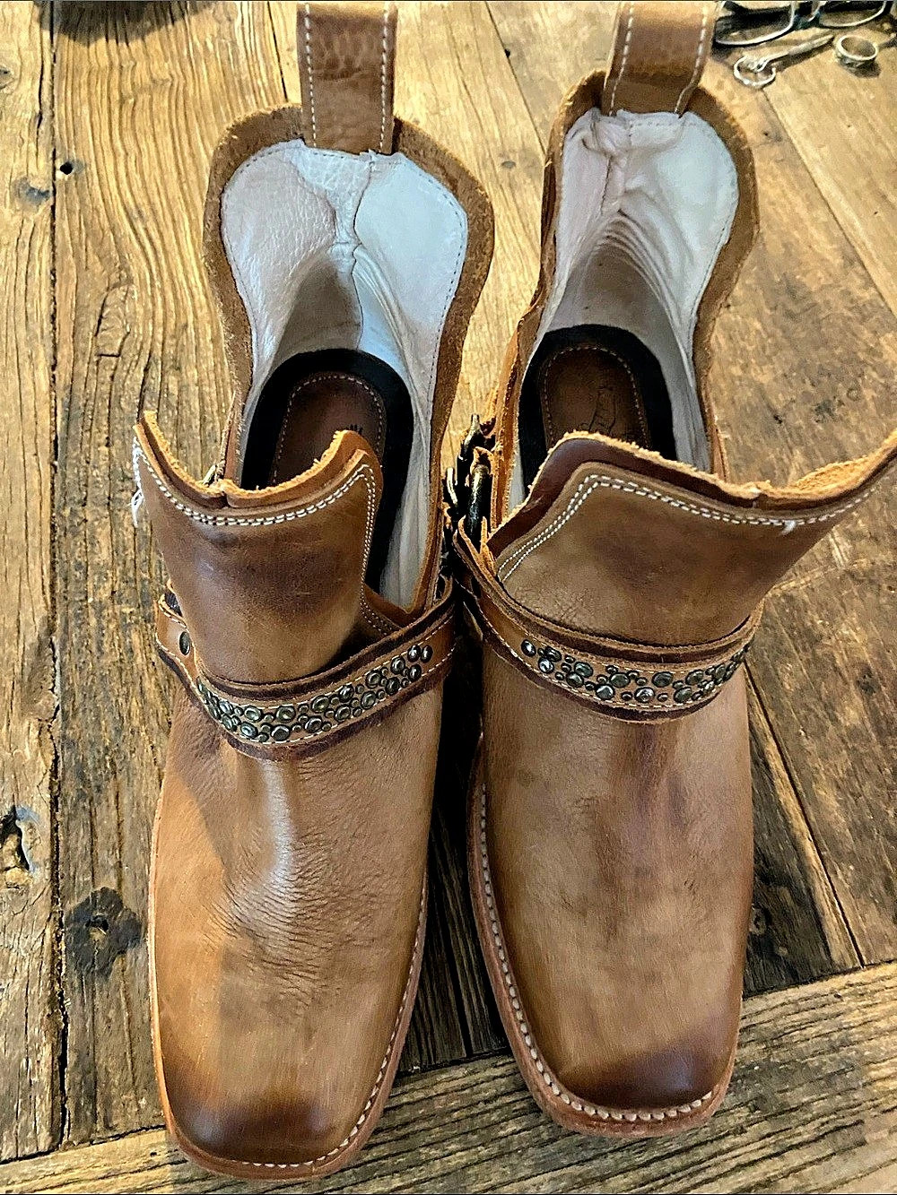 Freebird - Dusty Leather Western Heeled Boots Brown US 9
